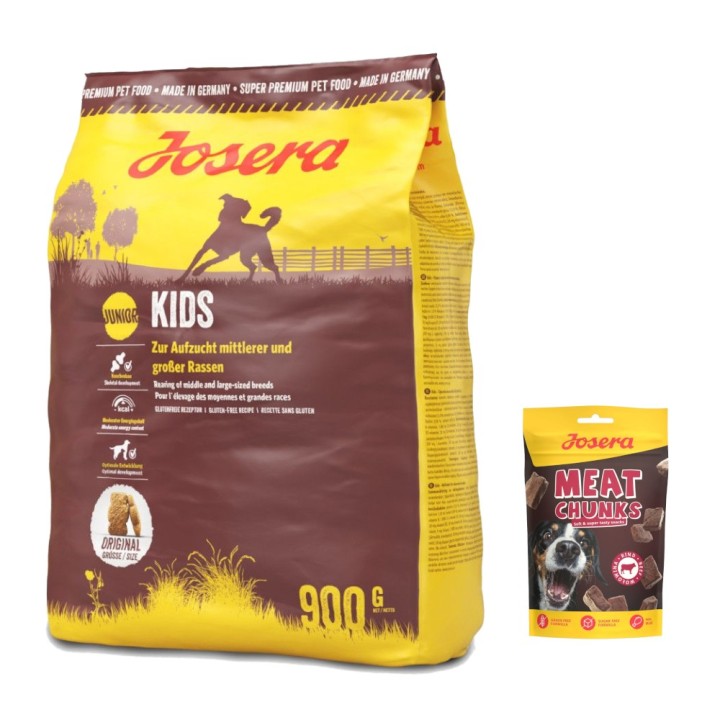 900 g Josera + 70 g Meat Chunks mit Rind gratis! - Kids