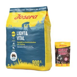 900 g Josera + 70 g Meat Chunks mit Rind gratis! - Light & Vital