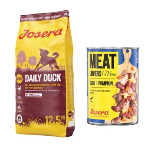 12,5 kg Josera + 6 x 400 g Meatlovers Menü gratis! - Daily Duck + Ente & Kürbis