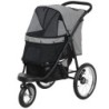 PawHut Hundewagen Jogger Hundebuggy klappbar für kleine Hunde & Katzen bis 10 kg Katzenbuggy mit 3 große Gummiräder, Kissen N