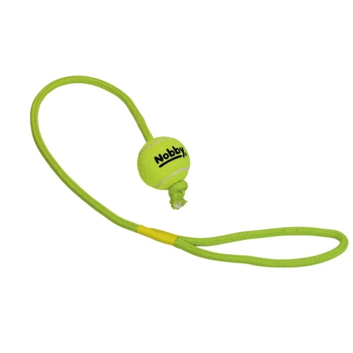 Tennisball mit Wurfseil für Hunde Nobby Pet