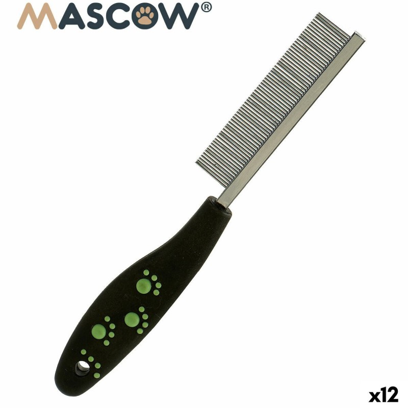Kamm Mascow 27793 Schwarz Rot grün Polyester Stahl 4 x 20,5 x 1,5 cm 12 Stück
