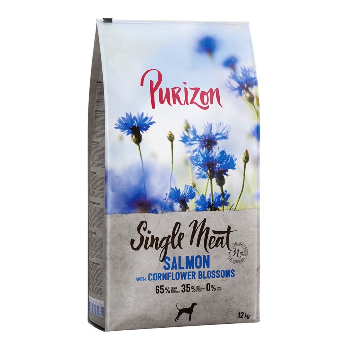 12 kg Purizon zum Sonderpreis sichern! - Adult Single Meat: Lachs mit Kornblumenblüten