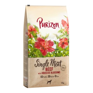 12 kg Purizon zum Sonderpreis sichern! - Adult Single Meat: Rind mit Hibiskusblüten