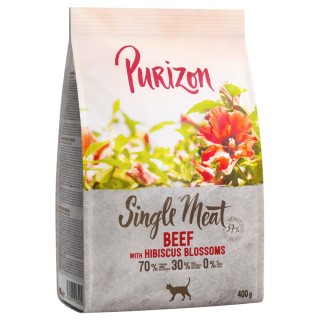 400 g Purizon zum Probierpreis! - Single Meat Rind mit Hibiskusblüten
