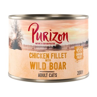 12 x 200 g / 400 g Purizon Katzenfutter zum Sonderpreis! - Hühnerfilet mit Wildschwein (12 x 200 g)