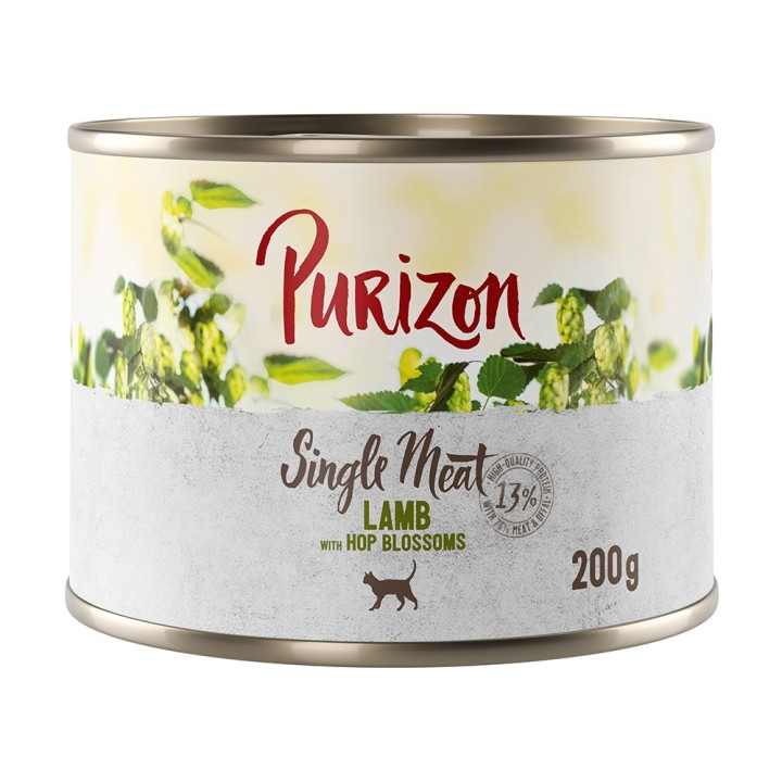 12 x 200 g / 400 g Purizon Katzenfutter zum Sonderpreis! - Single Meat: Lamm mit Hopfenblüten (12 x 200 g)