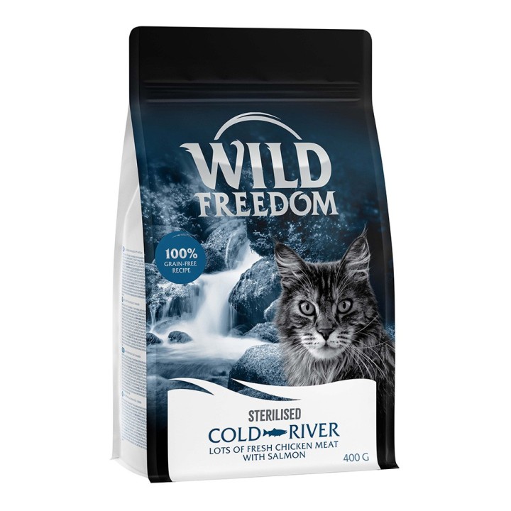 400 g Wild Freedom Trockenfutter zum Sonderpreis Sterilised: Cold River - Lachs