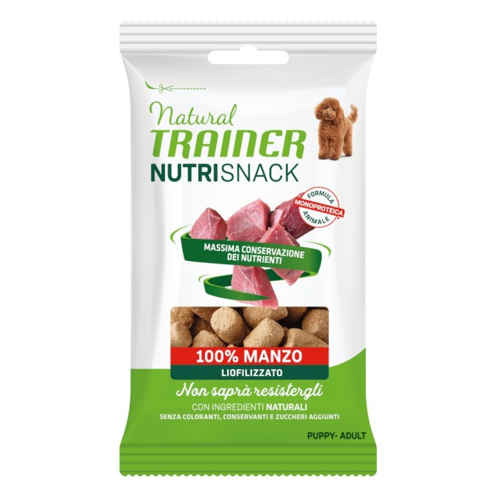 Sparpaket Natural Trainer Nutri Snack Gefriergetrocknete Happen Puppy & Adult 20 x 20 g - Rind