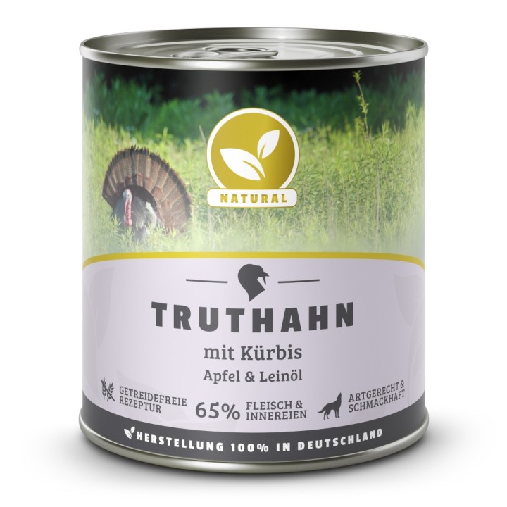 Natural | Truthahn mit Kürbis & Leinöl | 30 x 800 g