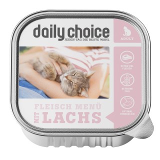 daily choice | Fleischmenü mit Lachs | 30 x 100 g