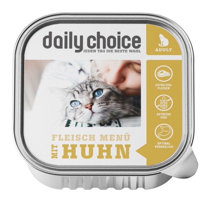 daily choice | Fleischmenü mit Huhn | 30 x 100 g