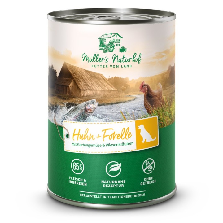Müller’s Naturhof | Huhn und Forelle | Traditionell | 30 x 400 g