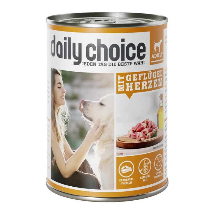 daily choice | mit Geflügelherzen | 30 x 400 g