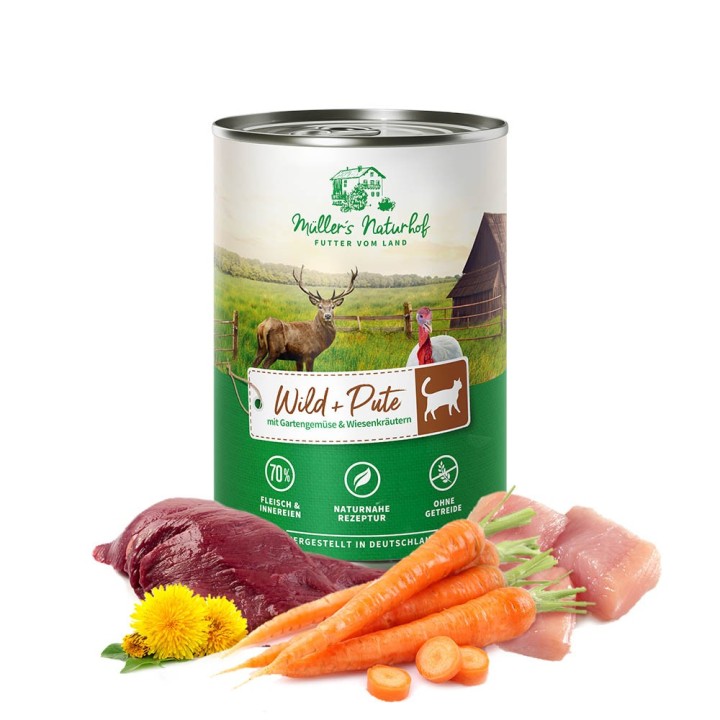 Müller’s Naturhof | Wild und Pute | Traditionell | 30 x 400 g