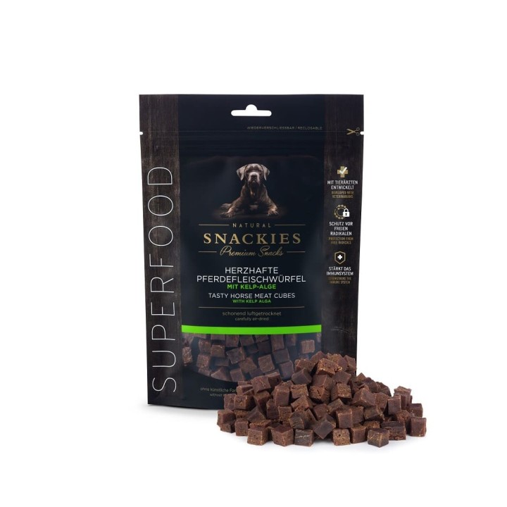 8+1 Vorteils-Set Herzhafte Pferdefleischwürfel mit Kelp-Alge 170g