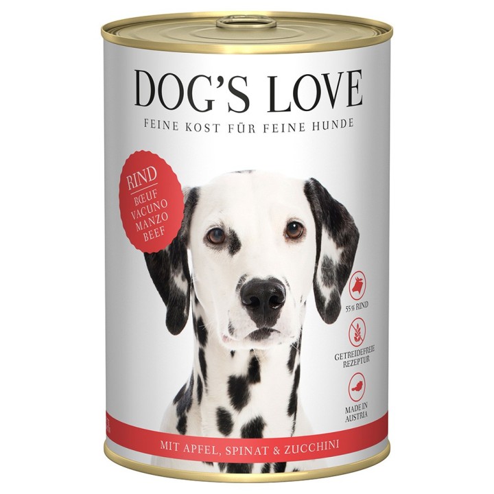 Dog´s Love Adult 6 x 400 g - Rind