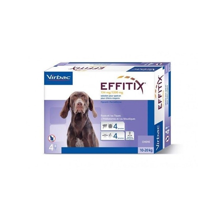 Antiparasit für Hunde Virbac Effitix (x4)