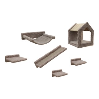 Kerbl Pet Kletterwand Monte Baldo für Katzen - Set aus 6 Teilen