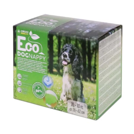 Croci Nappy Eco Hundewindeln - Gr. XL: 40 - 62 cm, 10 Stück