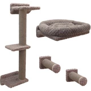 Kerbl Pet Kletterwand Monte Alpi für Katzen - Set aus 4 Teilen