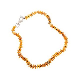 Hunde-Bernsteinkette cognac