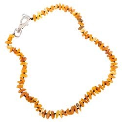 Hunde-Bernsteinkette cognac