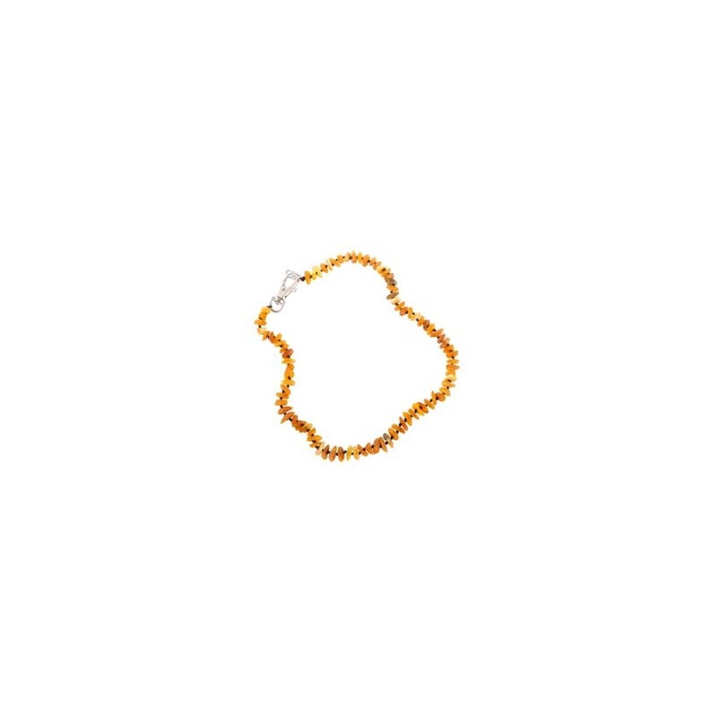 Hunde-Bernsteinkette cognac