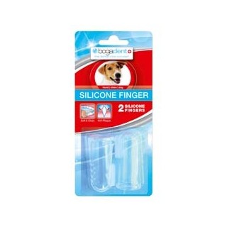 bogadent® Fingerzahnreiniger Silicone transparent, 2 Stück, Maße: ca. 5,5 cm