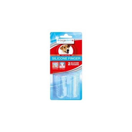 bogadent® Fingerzahnreiniger Silicone transparent, 2 Stück, Maße: ca. 5,5 cm