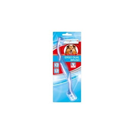 bogadent® Zahnbürste Ergo Dual Brush blau-weiß, Länge: ca. 23 cm