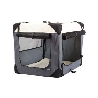 Hunde-Transportbox Journey grau/beige, Gr. 70x52x52 cm, Maße: ca. 70 x 52 x 52 cm