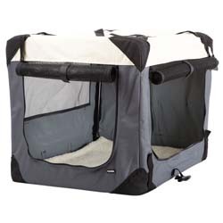 Hunde-Transportbox Journey grau/beige, Gr. 70x52x52 cm, Maße: ca. 70 x 52 x 52 cm
