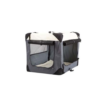 Hunde-Transportbox Journey grau/beige, Gr. 70x52x52 cm, Maße: ca. 70 x 52 x 52 cm