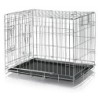 TRIXIE Transport-Gitter-Box silber, Gr. M, Maße: ca. 78 x 62 x 55 cm