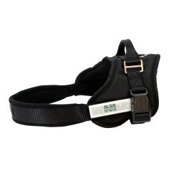 alsa-brand Nylon-Geschirr Ultimate schwarz, Breite: ca. 2,5 cm, Bauchumfang: ca. 35 - 45 cm