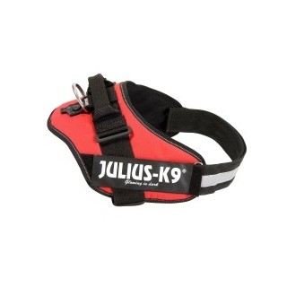 Julius-K9® Hundegeschirr Power IDC rot, Breite: ca. 50 mm, Bauchumfang: ca. ab 110 cm