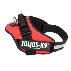 Julius-K9® Hundegeschirr Power IDC rot, Breite: ca. 50 mm, Bauchumfang: ca. ab 110 cm