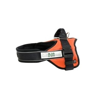 alsa-brand Nylon-Geschirr Ultimate Professional orange, Breite: ca. 25 mm, Bauchumfang: ca. 35 - 45 cm