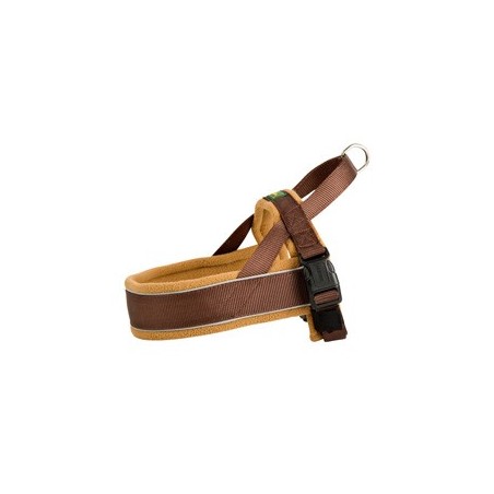 HUNTER Norweger-Hundegeschirr Racing braun/cognac, Gr. S, Breite: ca. 2 cm, Bauchumfang: ca. 42 - 53 cm, Halsumfang: ca. 32 c