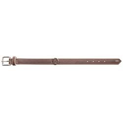 HUNTER Elchleder-Hundehalsband Canadian Elk dunkelbraun/beige, Gr. 30, Breite: ca. 18 mm, Halsweite: ca. 21 - 25 cm