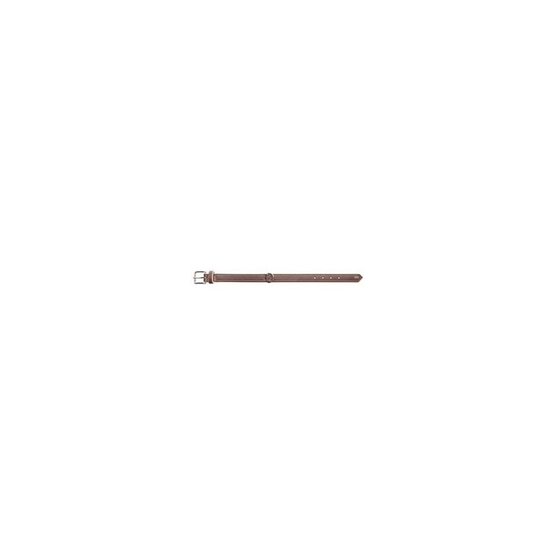 HUNTER Elchleder-Hundehalsband Canadian Elk dunkelbraun/beige, Gr. 30, Breite: ca. 18 mm, Halsweite: ca. 21 - 25 cm