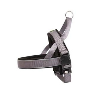 HUNTER Norweger-Hundegeschirr Racing grau/schwarz, Gr. S, Breite: ca. 2 cm, Bauchumfang: ca. 42 - 53 cm, Halsumfang: ca. 32 c
