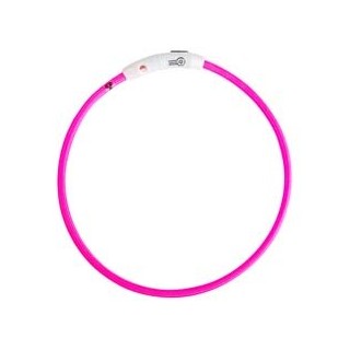 TRIXIE Hunde-Leuchtring Pink Flash pink, Gr. XS-S, Breite: Ø ca. 7 mm, Länge: ca. 35 cm