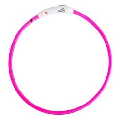 TRIXIE Hunde-Leuchtring Pink Flash pink, Gr. XS-S, Breite: Ø ca. 7 mm, Länge: ca. 35 cm