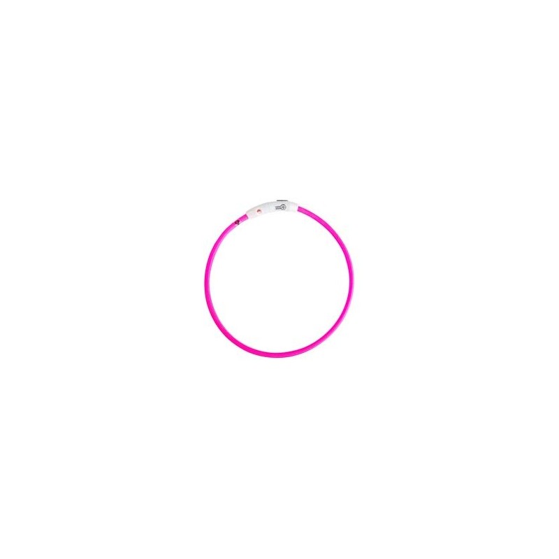TRIXIE Hunde-Leuchtring Pink Flash pink, Gr. XS-S, Breite: Ø ca. 7 mm, Länge: ca. 35 cm