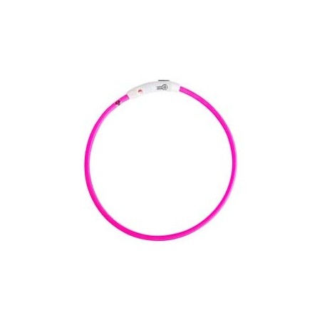 TRIXIE Hunde-Leuchtring Pink Flash pink, Gr. XS-S, Breite: Ø ca. 7 mm, Länge: ca. 35 cm