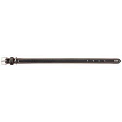 HUNTER Hundehalsband Porto schwarz/cognac, Gr. 30, Breite: ca. 1,8 cm, Länge: ca. 21 - 25 cm