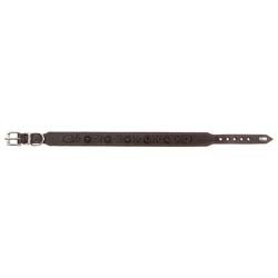 HUNTER Hundehalsband Virginia Rose tabak/beige, Gr. 65, Breite: ca. 3,9 cm, Länge: ca. 51 - 58,5 cm