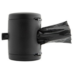 flexi Kotbeutelspender Multi Box schwarz, Länge: ca. 7 cm, Durchmesser:  ca. 5 cm